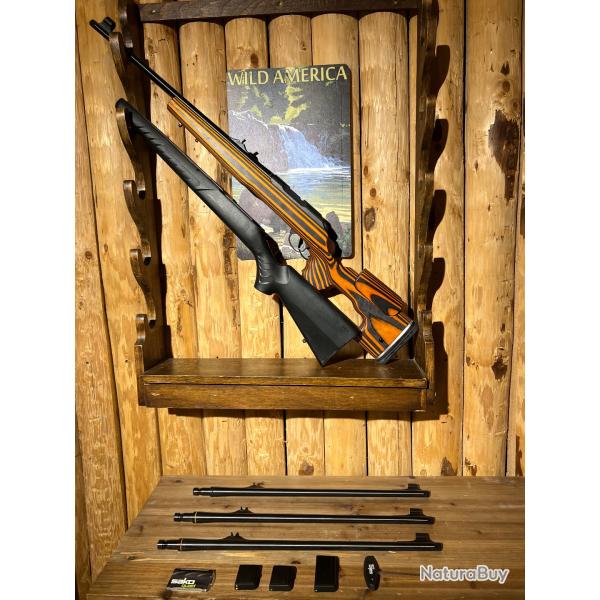 ETAT NEUF - SAKO QUAD 22LR / 17 MACH 2 / 17HMR / 22 MAG + CROSSE GRS