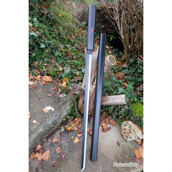 Naruto Katana Noir Sasuke Uchiha Lame acier carbone noir Fourreau & Manche Bois
