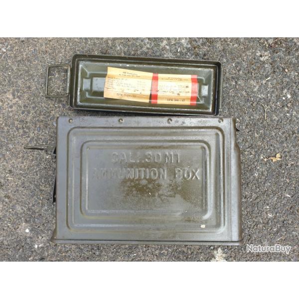 Caisse � munitions vide pour mitrailleuse cal. 30 US francis�e (46.M)