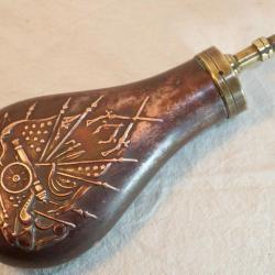 Poire &agrave; poudre guerre de s&eacute;cession c&ocirc;t&eacute; Nordiste en cuivre EUROMANUFACTURE France - ref COU24POI001