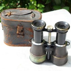 ARM&Eacute;E FRAN&Ccedil;AISE - Jumelles SIRIUS officier fran&ccedil;ais avec &eacute;tui et petite boussole sur l'axe BAG2