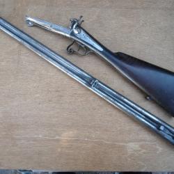 FUSIL DE CHASSE JUXTAPOSE A BROCHES  ST ETIENNE