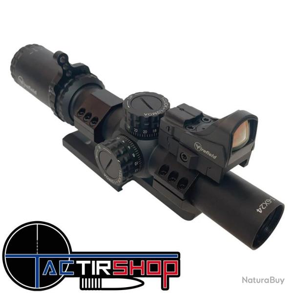 Lunette de tir LPVO Firefield RapidStrike Kommando 1-6x24 avec Point Rouge