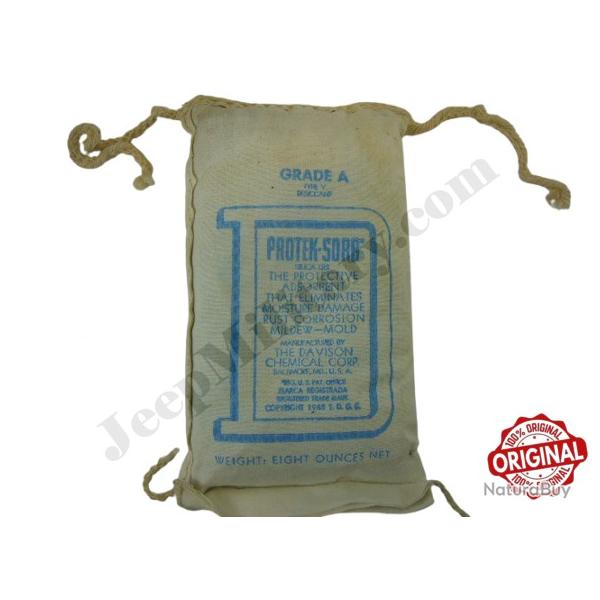 Sachet d�ssicant, d�shydratant pour armes,t�l�phone EE8, tente Us ww2 Jeep Willys Hotchkiss M201
