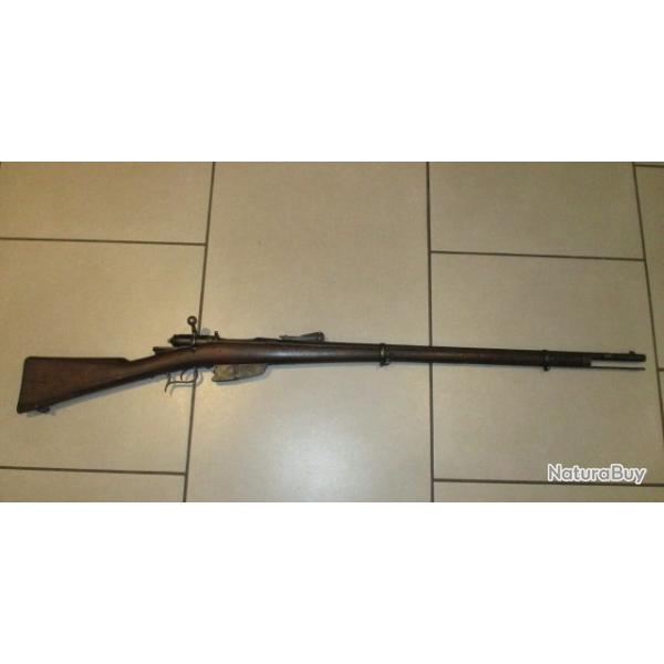 Fusil Vetterli 1870/87/15 cal. 6.5x52 Carcano, cat. D. Occasion, TBE !