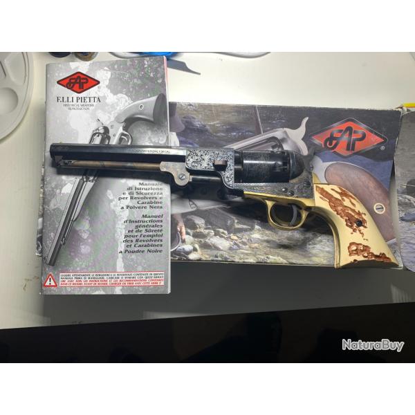 REVOLVER PIETTA 1851 STAG WESTERN GRAVE CALIBRE 36 QUASI-NEUF