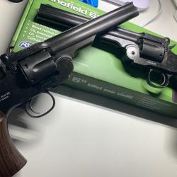 PAIRE DE REPLIQUE REVOLVER ASG SCHOFIELD 6" AGING BLACK 2 JOULES 6mm NEUF