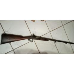 FUSIL A PERCUSSION A POUDRE NOIRE DOUBLE CANONS
