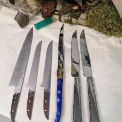 Lot lames coutellerie et couteau laguiole