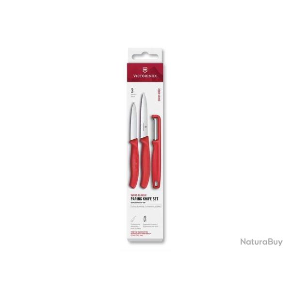 SET 3 PICES VICTORINOX SWISSCLASSIC ROUGE