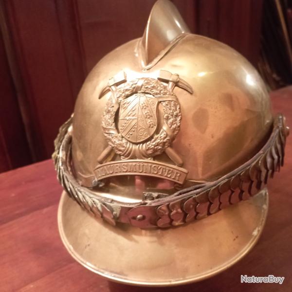 Bon casque Alsace-Moselle de pompier de Marmoutier (Maursmunster)