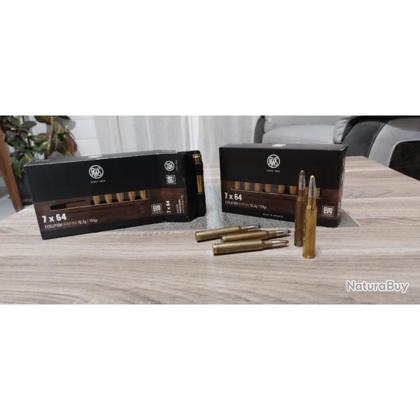 CARTOUCHE RWS 7x64 EVO 10.3 Gr