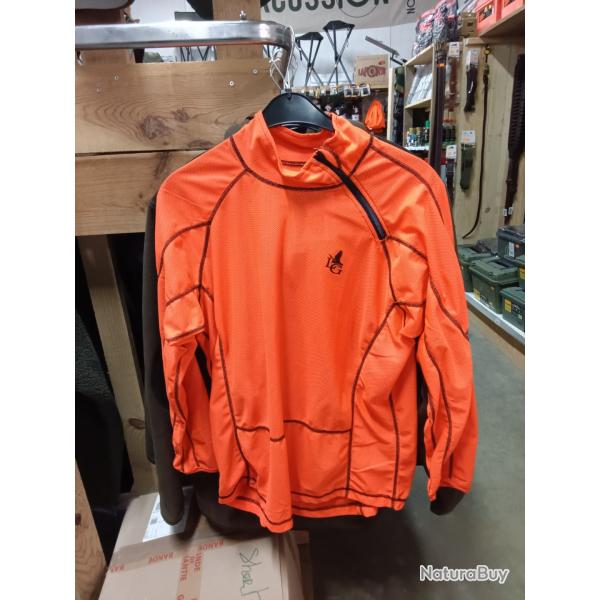 SWEAT THERMIQUE ORANGE FLUO