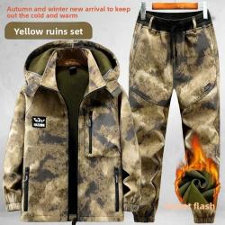 Ensemble v&ecirc;tement polaire thermique pour homme pour la chasse la p&ecirc;che le camping