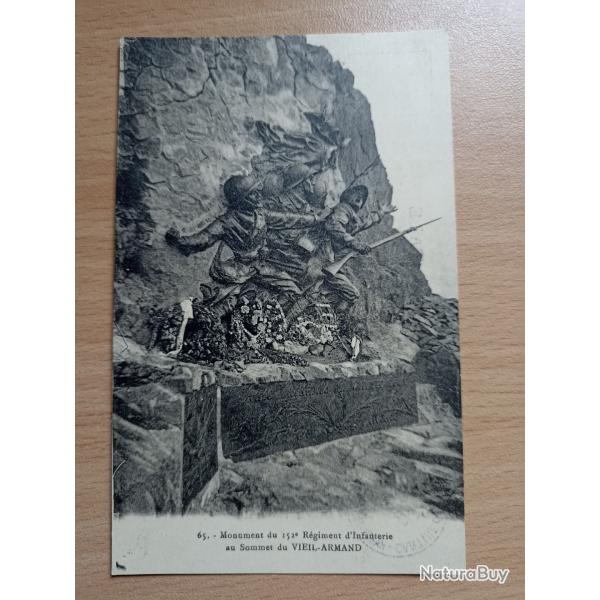 CPA. Monument du 152e R�giment d'Infanterie au sommet du Vieil-Armand