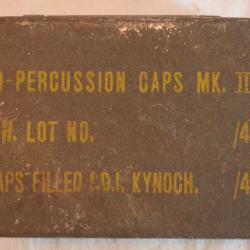 W /| D - British Military Small 10-Percussion Caps Mk.III Metal Container Tin COU24US009
