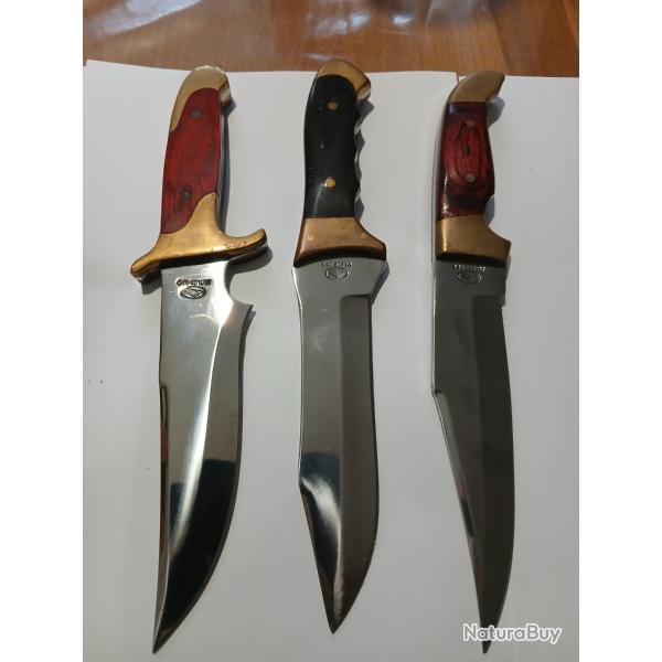 3 COUTEAUX DE CHASSE