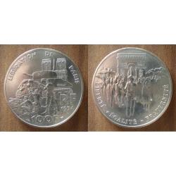France 100 Francs 1994 Liberation De Paris Piece Argent Arc De Triomphe Defile Char