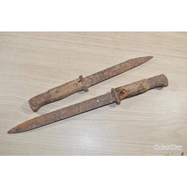 Lot de 2 baionnette couteau pour Mauser 98K German Jus