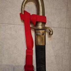 SABRE TROUPE D'INFANTERIE dit "briquet" mod&egrave;le An XI, 1er empire