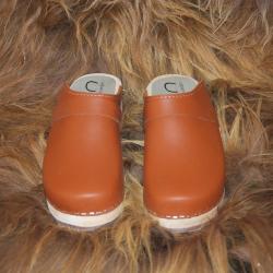 Sabot bois homme su&eacute;dois bois cuir tannage v&eacute;g&eacute;tal 46 cuir bleu marine