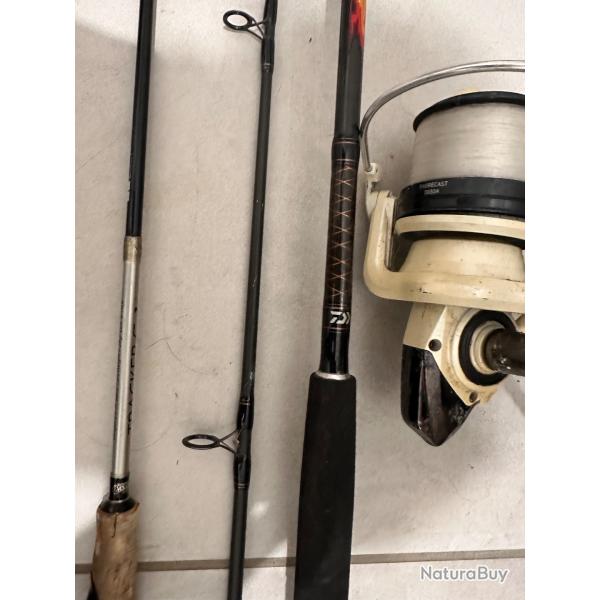 Lot de canne � p�che daiwa