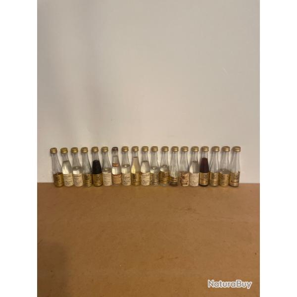 Lot 19 mignonnettes de liqueurs vintage