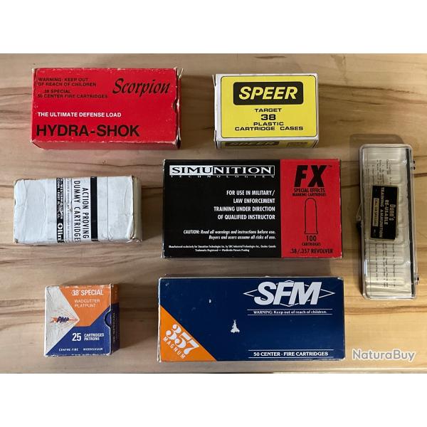 Lot de boites vides 38/357