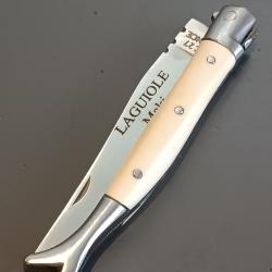 COUTEAU LAGUIOLE JAMBETTE MAKI, THIERS, guilloch&eacute;.
