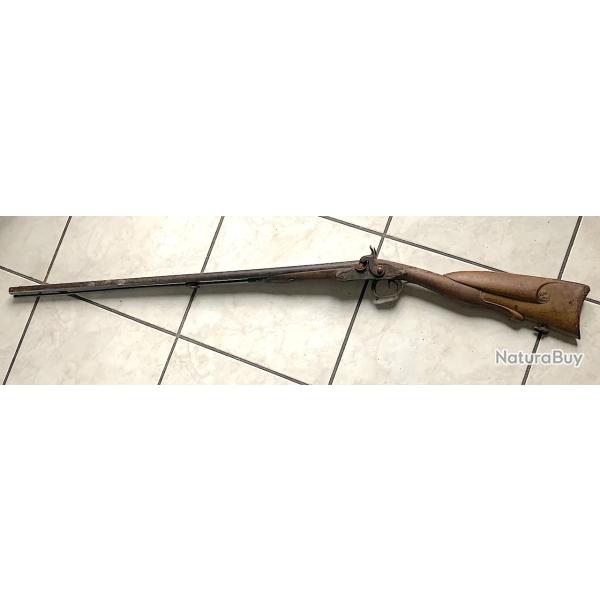 Fusil de chasse � silex transform� � percussion � restaurer
