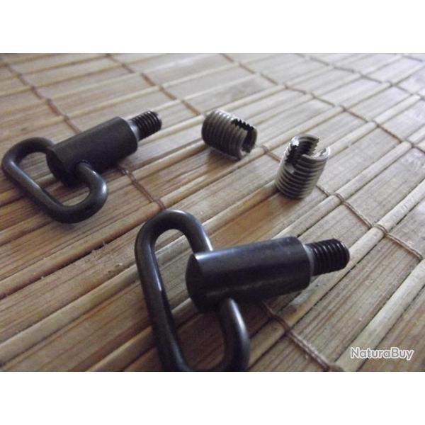 A SAISIR Lot 2 grenadieres � visser M5 avec 2 inserts M8x100 pour crosse bois ou synth�tique NEUVES