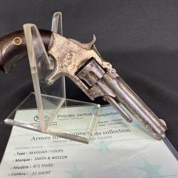 smith and wesson n 1 third model 22 short 7 coups