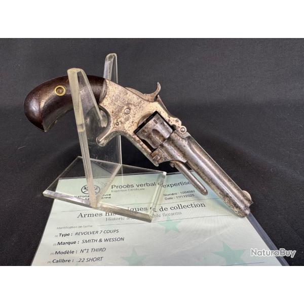 smith and wesson n 1 third model 22 short 7 coups