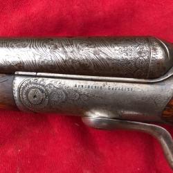 EXCELLENT FUSIL D'ARTISAN CAL 16/67 CANONS DAMAS CL&Eacute; BERANGER VERS 1897