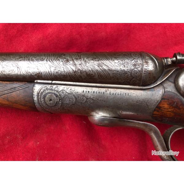 EXCELLENT FUSIL D'ARTISAN CAL 16/67 CANONS DAMAS CL� BERANGER VERS 1897