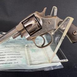 rare revolver hopkins and allen calibre 22 a 7 coups !!
