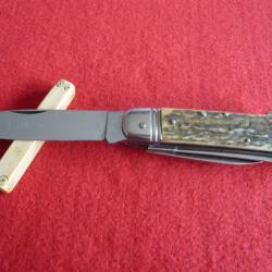 Couteau de chasse, 3 pi&egrave;ces, fabrication allemande, Solingen, TBE !!