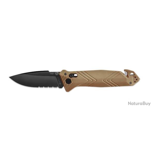 COUTEAU ARM�E FRANCAISE CAC SERRATION PA6 VENGEUR TAN