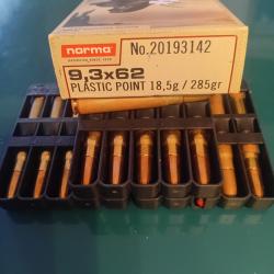 16 Balles 9,3x62 Norma 18,5g/285gr