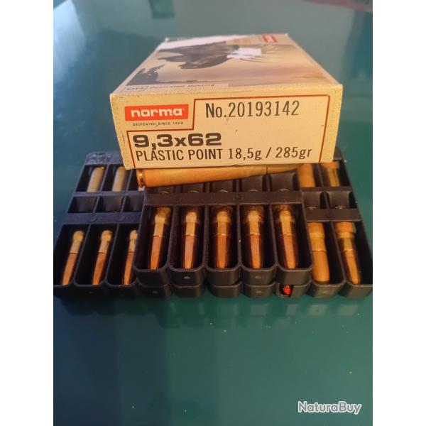 16 Balles 9,3x62 Norma 18,5g/285gr