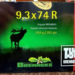 BRENNEKE TUG CALIBRE 9.3X74R BOITE DE 20 293 GRS NEUVE
