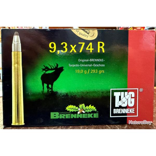 BRENNEKE TUG CALIBRE 9.3X74R BOITE DE 20 293 GRS NEUVE