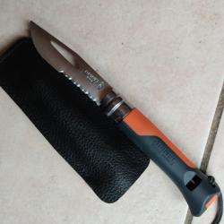 Opinel N&deg;08 Outdoor Multifonctions, lame 8,5 cm Acier Inox, Manche Polym&egrave;re et Fibre de Verre