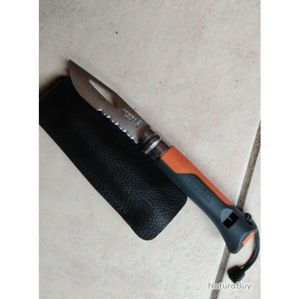 Opinel N�08 Outdoor Multifonctions, lame 8,5 cm Acier Inox, Manche Polym�re et Fibre de Verre