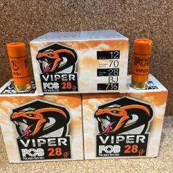 LOT DE 3   BOITES  DE 25 CARTOUCHES FOB  DE TRAP VIPER  CAL.12/70