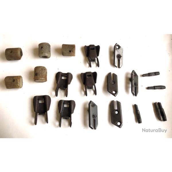 mas 49/56, 5 boutons d'armement, 5 leviers d'emprunt des gaz, et 5 but�es d'�jecteur, 5 ejecteurs