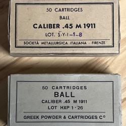 Lot de 2 Boites vides 45 ACP