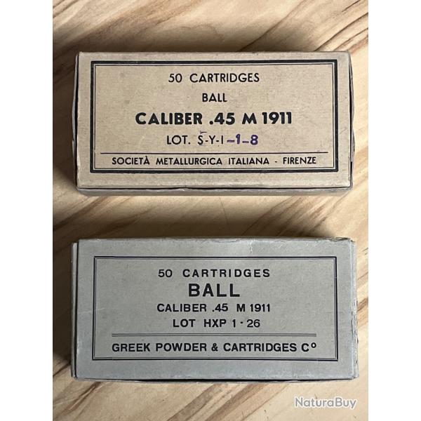 Lot de 2 Boites vides 45 ACP