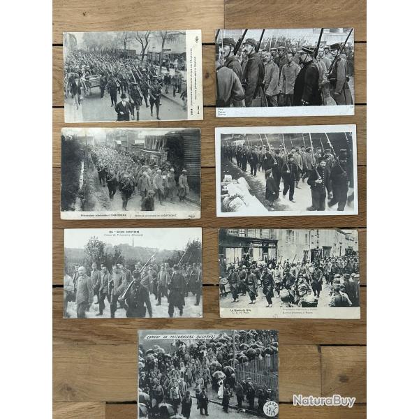 Lot (x7) de Cartes Postales Anciennes 1914 :LES PRISONNIERS ALLEMANDS EN FRANCE.