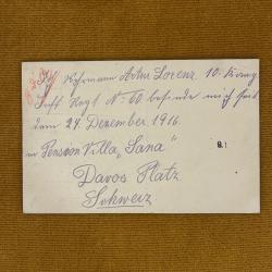 CARTE POSTALE D'UN PRISONNIER DE GUERRE ALLEMAND